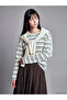 Two Mt Shop Quality Xside Yellow Combed Cotton Striped Oversize Long Sleeve Women's T-Shirt