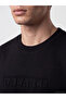 Lcwaikiki Classic Black Crew Neck Embossed Printed Men's Sweatshirt - 3