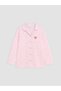 Lcw Kids Pink Shirt Collar Girls' Pajama Set - 3