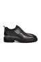 Black Genuine Leather Lace-Up Men's Casual Shoes 3467 - 3