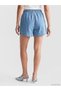 Lcwaikiki Classic Indigo Women's Jean Shorts with Elastic Waist - 4