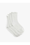 Ruffled Cotton 4-Piece Sock Set