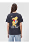 Two Mt Shop Quality Xside Anthracite Combed Cotton Printed Short Sleeve Women's T-Shirt - 5