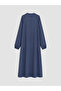 Lcw Grace Indigo Crew Neck Embroidered A-Line Dress - 6