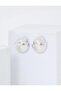 Silver Color Voluminous Curved Model Modern Earrings