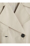 Beige Belted Women's Gabardine Trench Coat - 7