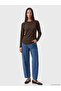 Two Mt Shop Quality Lcw Everyday Brown Combed Cotton Plain Standard & Regular Long Sleeve Women's T-Shirt - 2