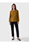 Alita City Lcw Grace Green Combed Cotton Plain Oval Neck Long Sleeve Women's Blouse with a Difference - 2