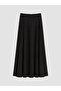 Lcw modest black zippered flared skirt - 6