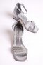 Girls' Evening Dress Shoes Square Toe Ankle Buckle Rhinestone Three-Strap Transparent Heels Special Occasion - 3