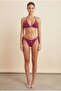 Dark Purple Starfish Accessory String Tie Triangle Bikini Set Beach Swimsuit