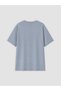 Two Mt Shop Quality Lcw Curve Blue Combed Cotton Plain Oversize Short Sleeve Women's T-Shirt - 4