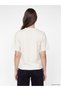 Two Mt Shop Quality Lcw Modest Beige Interlock Plain Loose & Baggy Short Sleeve Women's T-Shirt - 4