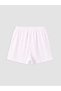 Lcw Kids White Crew Neck Girls' Pajamas Set with Shorts - 6