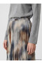 Esvab • Modern & Distinctive Embroidered P Pleated Chiffon Skirt with Waist Cord - 5