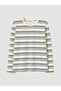 Two Mt Shop Quality Xside Yellow Combed Cotton Striped Oversize Long Sleeve Women's T-Shirt - 6