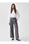 Alita City Lcw Modest Gray Loose Fit Women's Pleated Fabric Pants with a Difference - 2