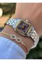 Original Women's Wristwatch - Gold Silver Burgundy Color - Adjustable Steel Band - Bracelet Gift - 2