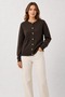 Crew Neck Gold Button Detailed Basic Knitwear Cardigan - 3