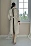 Beige Garnished Trench Coat - 5