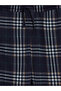 Navy Blue Regular Fit Plaid Men's Pajama Bottoms - 7