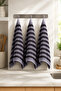 3-Piece 100% Cotton Striped Kitchen Towel 30X50 cm – Britli Hanging Hand Towel Set - 4