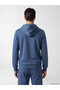 Lcwaikiki Classic Navy Blue Hooded Men's Zippered Sweatshirt - 3