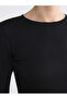 Lcw Everyday Black Crew Neck Soft Touch Women's T-Shirt - 3