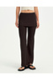 Women's Brown Ecovero ™   Viscose Wide Leg Regular Waist Mini Skirted Trousers