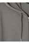Lcwaikiki Classic Gray Hooded Men's Zippered Sweatshirt - 5