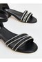 Koor Black Stone Embellished Girls' Heeled Shoes - 3