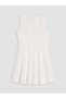 Lcw Kids White Bow Detailed Girls' Dress - 3