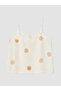 Lcw Dream Ecru V-Neck Rope Strap Women's Shorts Pajama Set - 7