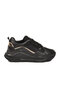 Black-Gold Mesh Lace-Up Thick Sole Women's Walking and Sports Shoes Sneaker 051 (Y) - 2