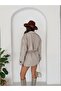 Windbreaker Detailed Belted Araboy Trench Coat - 5