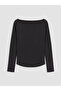Xside Black Boat Neck Modal Blend Blouse - 5
