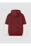Two Mt Shop Quality Lcw Kids Burgundy 3 Thread Raster Printed Loose & Baggy Boys' Sweatshirt - 4