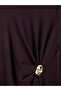 Two Mt Shop Quality Lcw Studio Purple Diver Fabric Plain Super Skinny & Extra Narrow Oval Neck Long Dress - 7