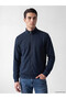Sparkling Choices from Shining Store Upright Roba Collar Men's Zipper Sweatshirt - 2