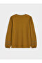 Alita City Lcw Grace Green Combed Cotton Plain Oval Neck Long Sleeve Women's Blouse with a Difference - 6