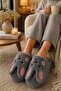 Women's Cute Rabbit Design, Warm, Plush House Slippers - 3