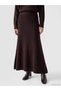 Alita City Lcw Modest Brown Knitwear Plain Long Women's Skirt with a Difference - 2