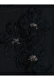 Lcw Everyday Black Crew Neck Blouse with Floral Appliqué - 6