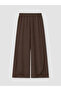 Lcw Vision Brown Women's Elastic Waist Textured Pants - 5
