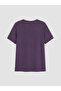 Two Mt Shop Quality Lcw Everyday Purple Combed Cotton Plain Standard & Regular Short Sleeve Women's T-Shirt - 6