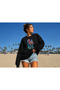 Women's Crew Neck 1990 Flamingo Printed Oversize Embroidered Sweatshirt - 2