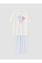 Timeless Clothing & Timeless Choices Zero Roba Collar Girls' Capri Pajama Set - 3