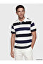Esvab • Modern & Distinctive Devrik Roba Collar Color Block Pique Men's T-Shirt - 2