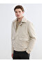 Vizyon New Season Standard Fit Fur Collar Suede Men's Coat