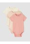 Gencc Quality Lcw Baby Beige Printed Tight & Slim Short Sleeve Baby Girl T-Shirt